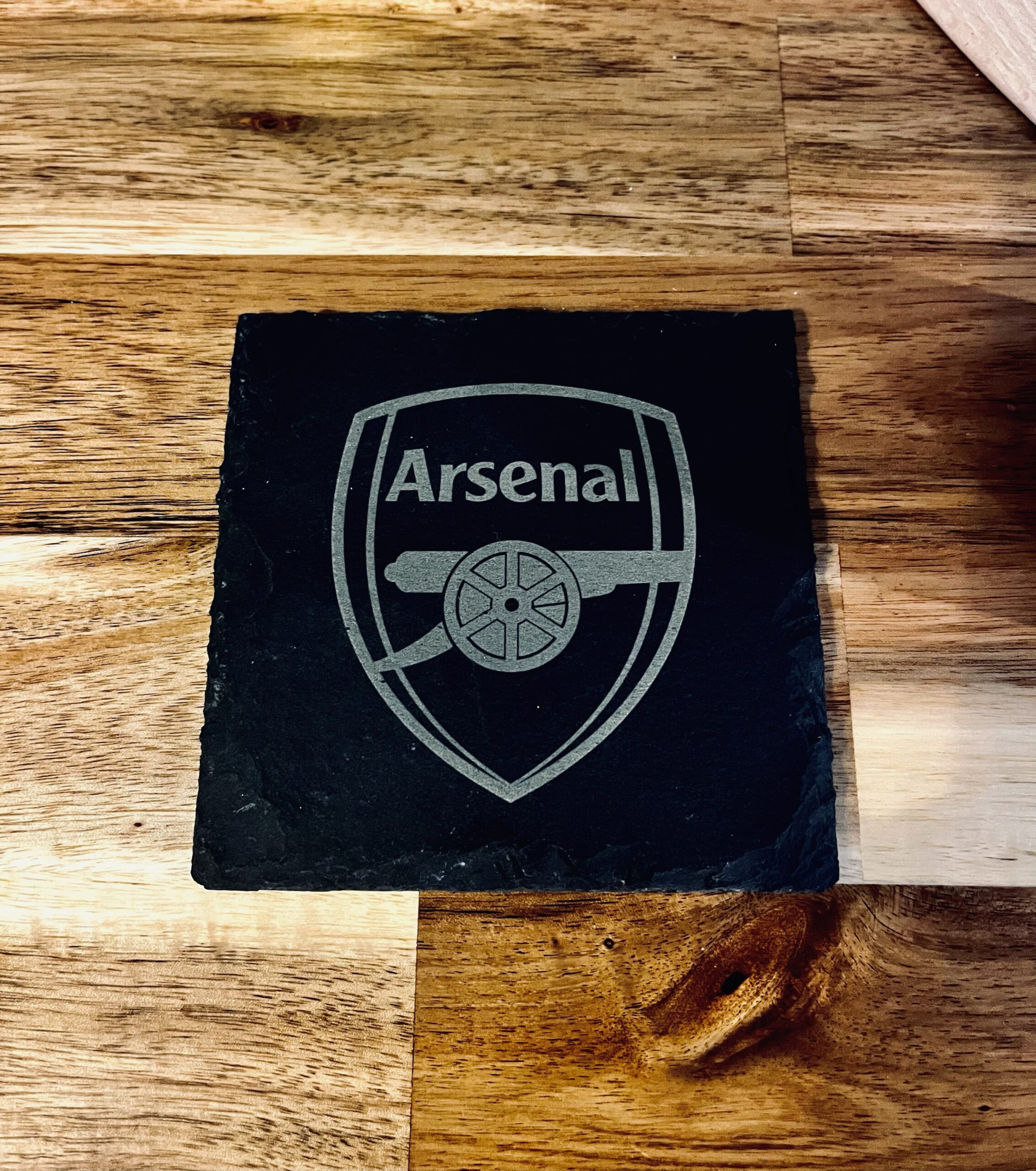 Arsenal Football Club – Slate Laser Engraved Coaster – Made With Laser